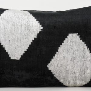 KISSENHÜLLE HANDMADE SILK/ VELVET SCHWARZ