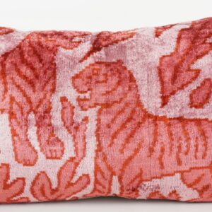 KISSENHÜLLE HANDMADE SILK/ VELVET RED-TIGER