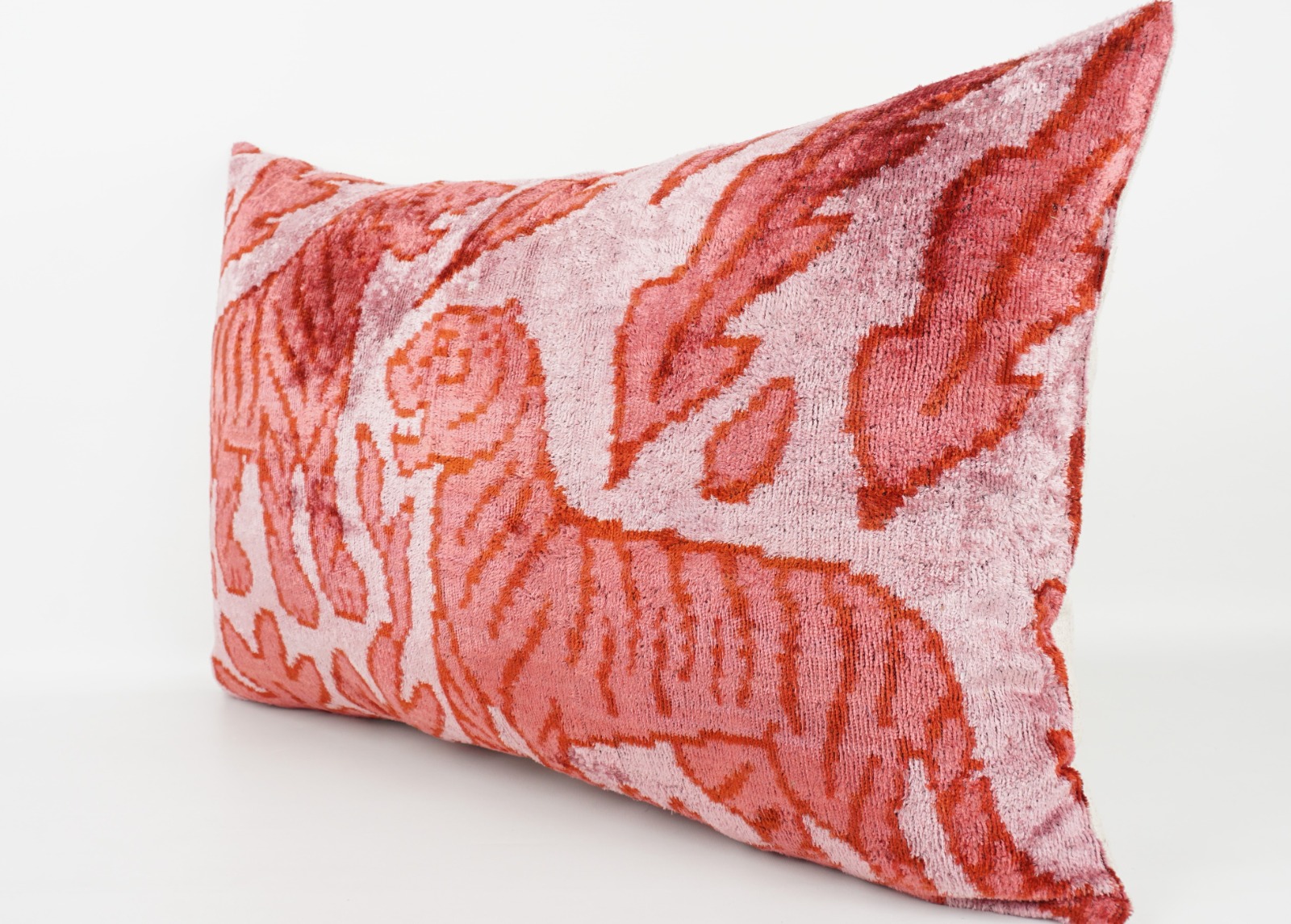KISSENHÜLLE HANDMADE SILK/ VELVET RED-TIGER