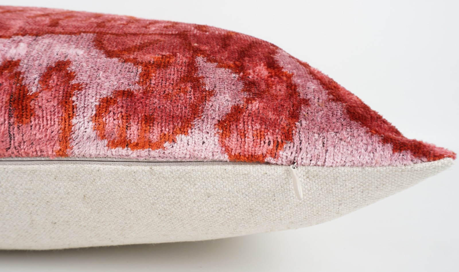 KISSENHÜLLE HANDMADE SILK/ VELVET RED-TIGER