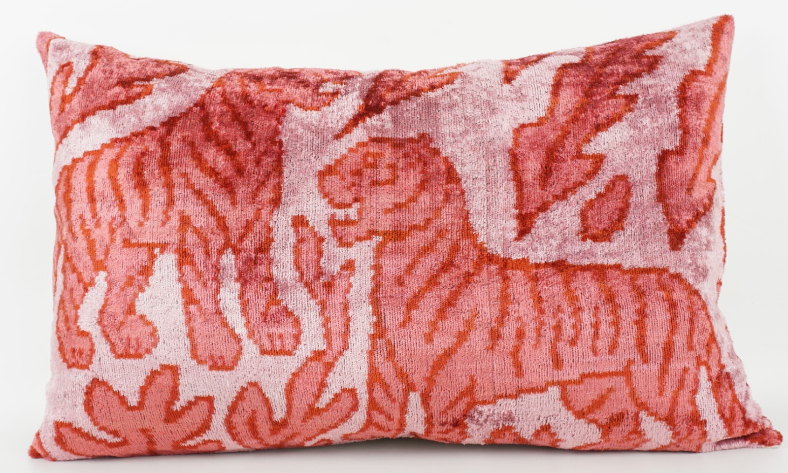 KISSENHÜLLE HANDMADE SILK/ VELVET RED-TIGER
