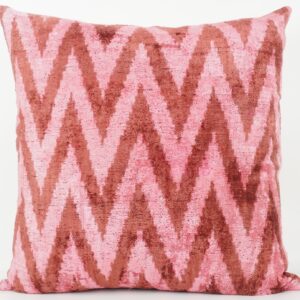 KISSENHÜLLE HANDMADE SILK/ VELVET ROSE-ROT