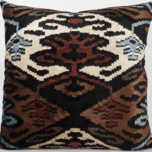 KISSENHÜLLE HANDMADE SILK/ VELVET BRAUN-BEERE-BLAU-OFFWHITE-SCHWARZ